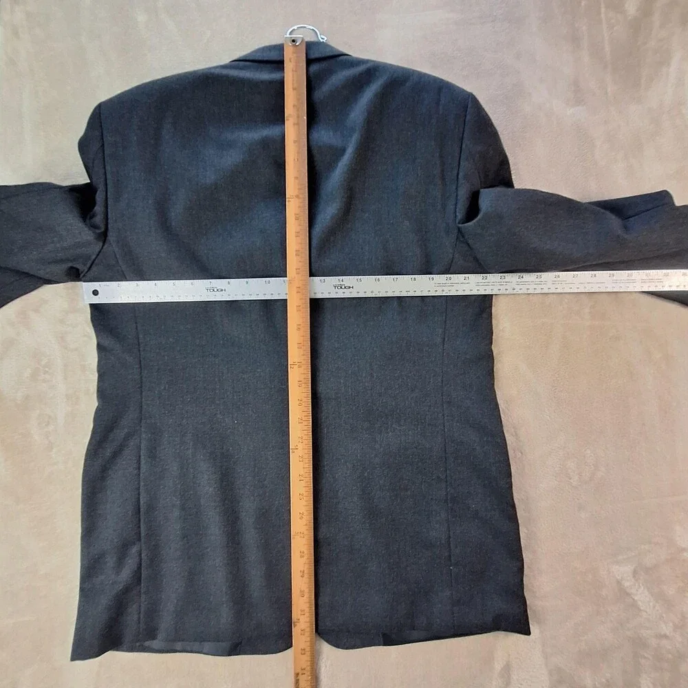 Perry Ellis Portfolio Suit Mens 44 36x31 Gray Wool Ventless 2 Btn 2 Piece Formal
